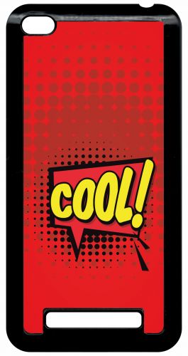 Coque Pour Smartphone - Cool Fond Rouge - Compatible Avec Xiaomi Redmi 4a - Plastique - Bord Noir