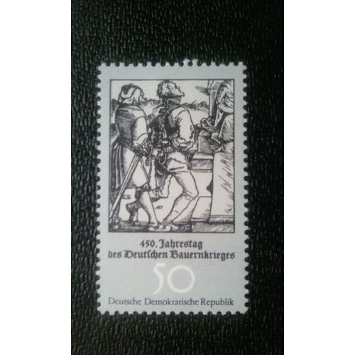 Timbre France ( Yt 1699 ) 1975 450. Anniversaire De La Guerre Des Paysans Allemands