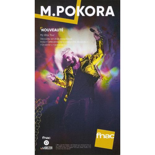 Plv Cartonnée Rigide 14x25cm M.Pokora My Way Tour / Magasins Fnac