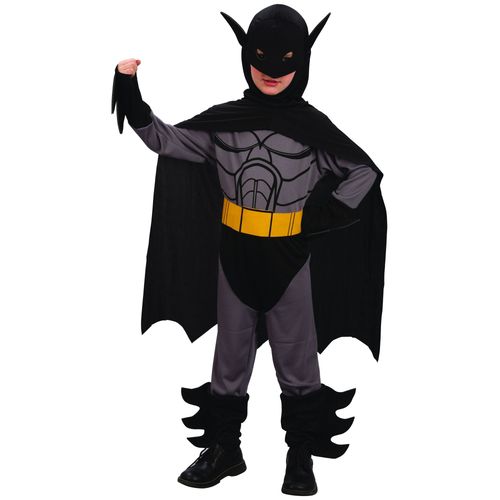 Déguisement Super Héros Homme Chauve-Souris Garçon - Taille: L 10-12 Ans (130-140 Cm)