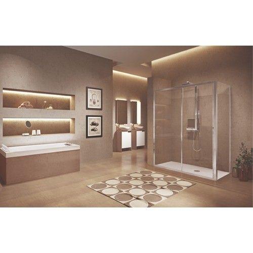 Paroi de douche - porte coulissante & partie fixe - 4 mm - Lunes 2.02P 138 à 144 NOVELLINI