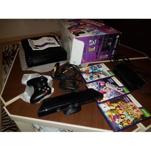 Xbox 360 Noir 4go + Kinect 4 Gb Go + 3 Jeux+Tous Les Cables Sont Avec + 1 Manette = Dans Son Emballage Comme Neuf 2 Fois Servi Seulment