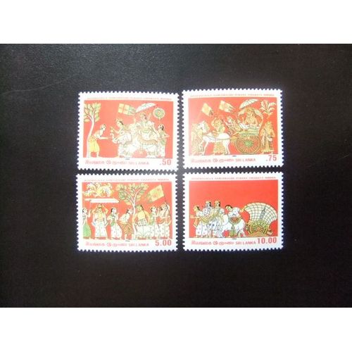 Sri Lanka Ceilán) 1986 Festival Vesak Yvert 756 / 759 ** Mnh