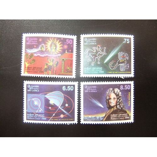 Sri Lanka Ceilán) 1986 Cometa Halley Comète Halley Yvert 746 / 49 ** Mnh
