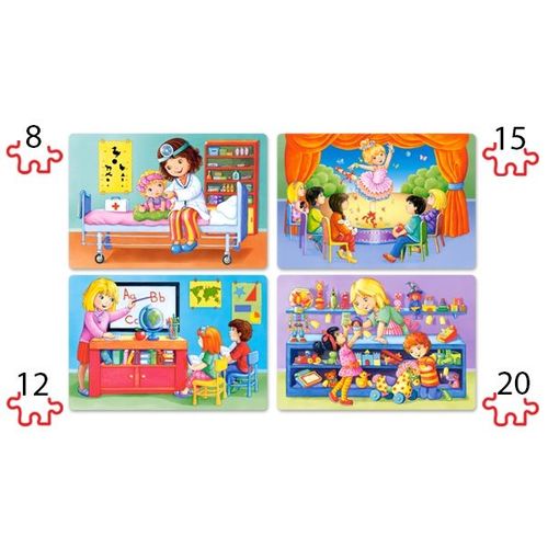 Puzzle 8 Pièces Pièces Xxl - J'Aime Mon Travail