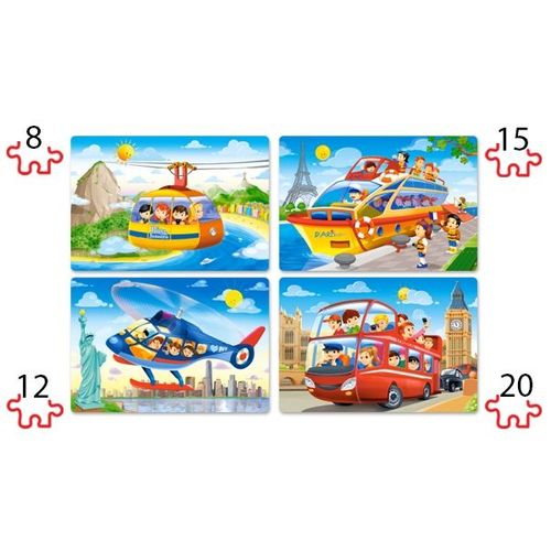 Puzzle 8 Pièces Pièces Xxl - Travel The World