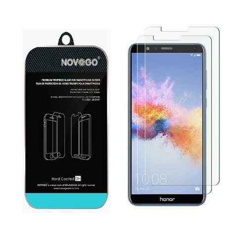 Novago Compatible Avec Huawei Honor 7x - Film En Verre Trempé Protection Écran Résistant (X2, Transparent)