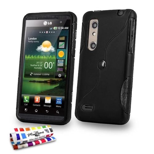Coque Case Lg Optimus 3d / P920 Noir "Le S" Silicone Souple (Tpu)