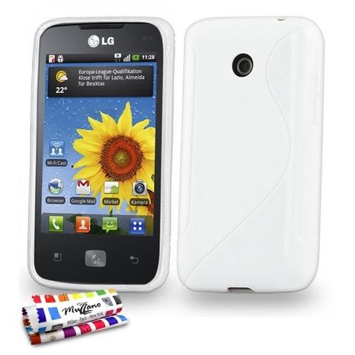Coque Case Lg Optimus Hub E510 Blanc "Le S" Silicone Souple (Tpu)