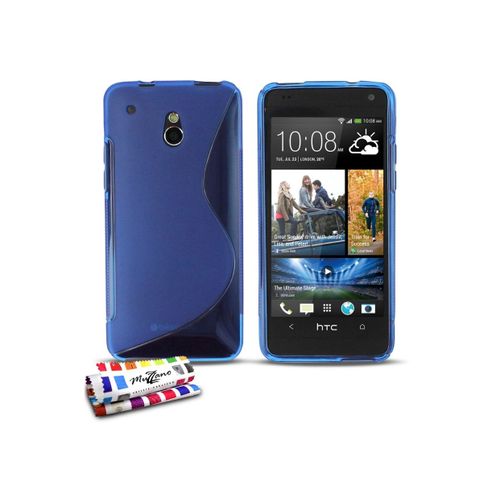 Coque Case Htc One Mini Bleu "Le S" Silicone Souple (Tpu)