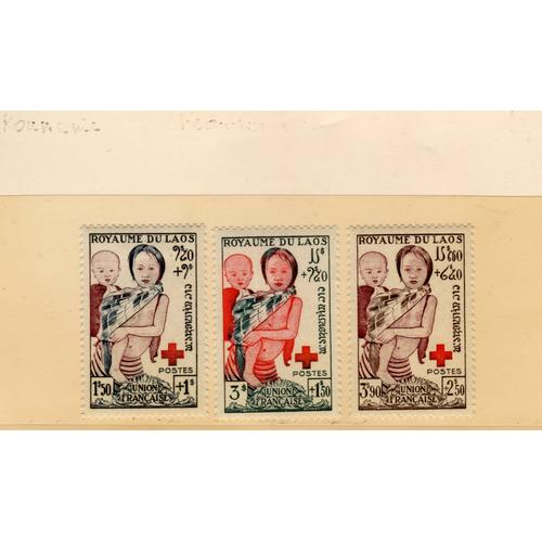 Timbres-Poste Du Laos (Au Profit De La Croix Rouge)