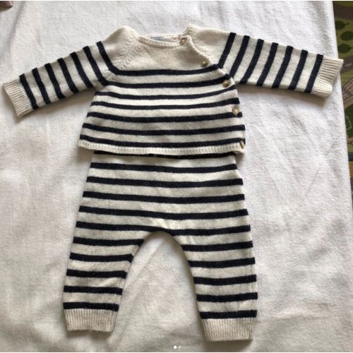 Ensemble 2 Pièces Marin Bébé En Tricot, Petit Bateau