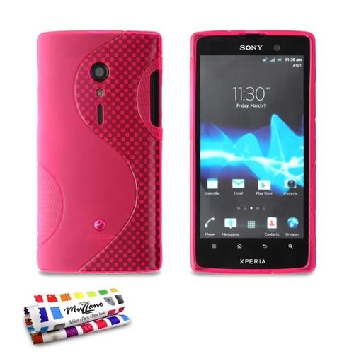 Coque Case Sony Xperia Ion / Lt28i Rose "Le S" Silicone Souple (Tpu)
