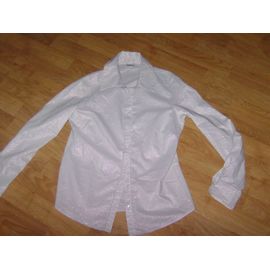 Chemisier Damart Beige Blanc Argenté Taille M
