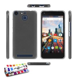 Coque Case Archos 50f Helium Glossy Hybrid Gris Silicone Souple (Tpu)