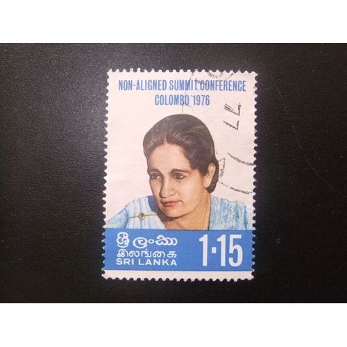 Sri Lanka (Ceilán) 1976 S. Bandaranaike Primer Ministra Yvert 478 º Fu