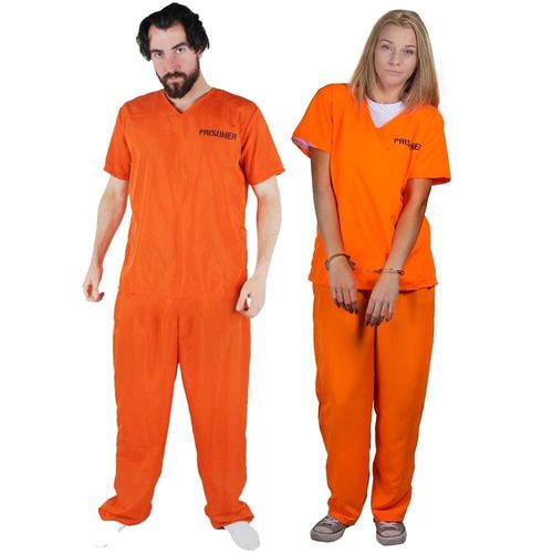 Déguisement Prisonnier Adulte - Idéal Pour Toutes Occassions Entre Amis Et Famille - Taille Large