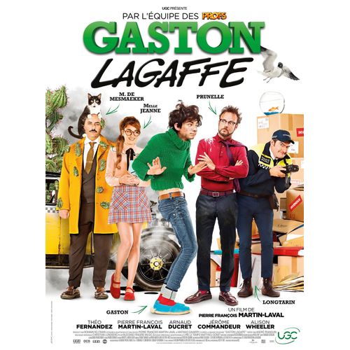 Gaston Lagaffe - Véritable Affiche De Cinéma Pliée - Format 120x160 Cm - De Et Avec Pierre-François Martin-Laval, Théo Fernandez, Jérôme Commandeur, Arnaud Ducret - 2018