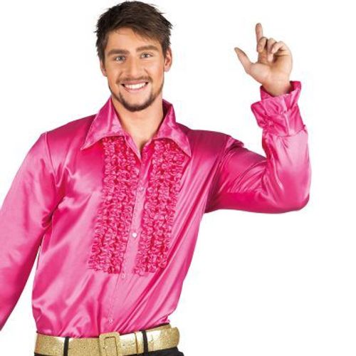 Chemise Disco Homme Rose - 45431 - Large - Port 0¿