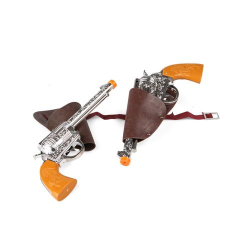 2 Pistolets En Plastique Avec Étuis Adulte Taille Unique