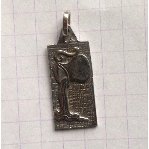 Médaille Du Zodiaque En Métal Argenté : Verseau