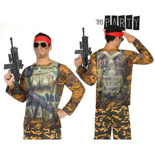 T-Shirt Pour Homme Camouflage - Déguisement Rambo Guerrier Pas Cher Costume Homme