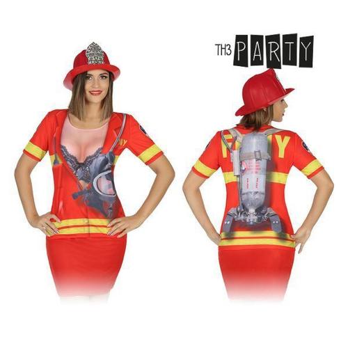 T-Shirt Pour Femme Femme Pompier - Déguisement Pas Cher Costume