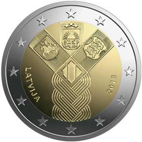 2 Euros Lettonie 2018: Indépendance Des Pays-Baltes