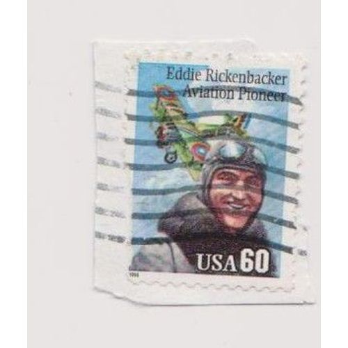 Timbre Usa États Unis D'amérique Aviation Pioneer Eddie Rickenbacker 60