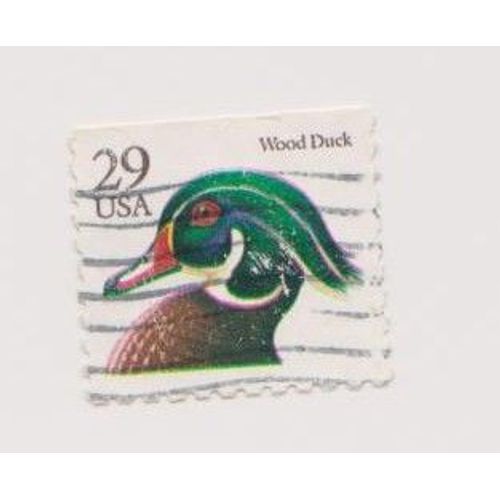 Timbre Usa États Unis D'amérique Canard Wood Duck Abimé