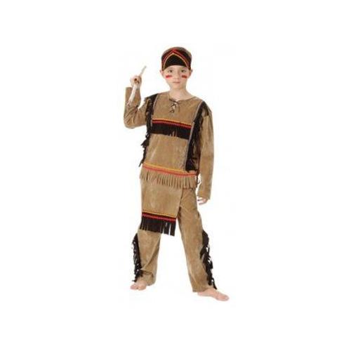 Deguisement Enfant : Indien 4-6 Ans (Lance Non Incluse) - Costume Carnaval - Peau-Rouge