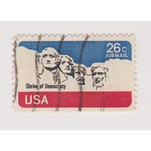 Timbre Usa États Unis D'amérique Shrine Of Democracy 26c Airmail