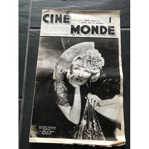 Cine Monde 337 Avril 1935 Marlene Dietrich