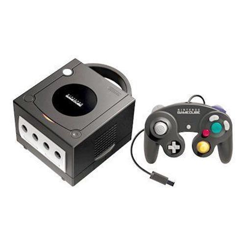 Game Cube Noire Avec Manettes Et Fils