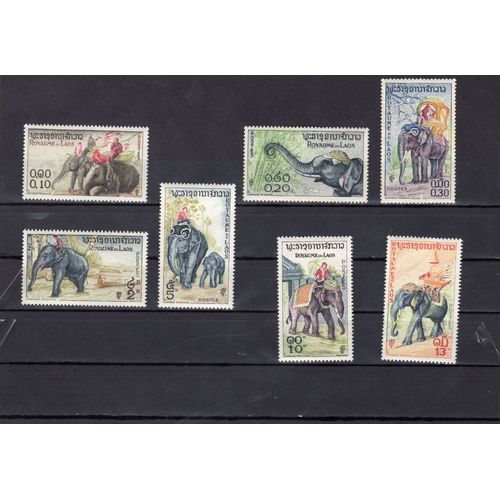 Timbres-Poste Du Laos (Éléphants)