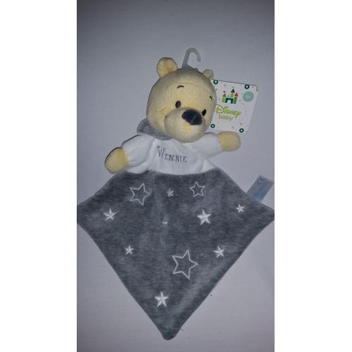 Doudou Plat Ours Winnie L Ourson Disney Baby Kiabi Blanc Gris Etoile Losange Jouet Bebe Naissance Peluche Eveil Enfant Blanky Blanket Comforter Soft Toys Plush Rakuten