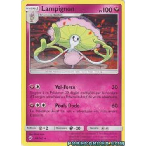 Carte Pokémon Lampignon - 100 Pv - Soleil Et Lune Ombres Ardentes 98/147 Neuve - Fr
