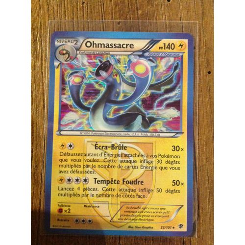 Carte Pokemon - Ohmassacre - 33/101 - Holo Rare - Explosion Plasma - Version Francaise -