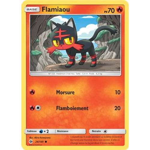 Pokémon - 24/149 - Flamiaou - Sl1 - Soleil Et Lune - Commune