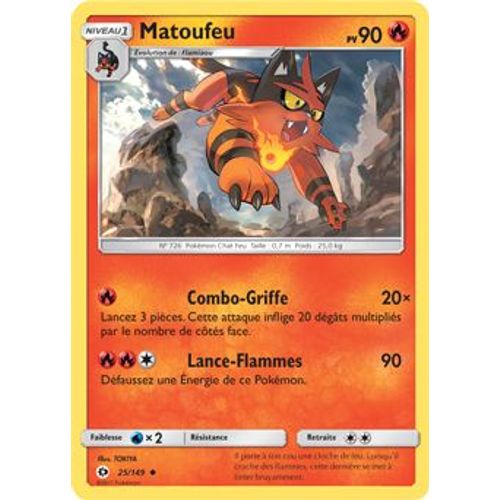 Pokémon - 25/149 - Matoufeu - Sl1 - Soleil Et Lune - Peu Commune