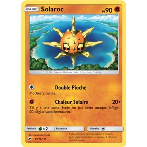 Pokémon - 69/147 - Solaroc - Sl3 - Soleil Et Lune - Ombre Ardentes - Peu Commune