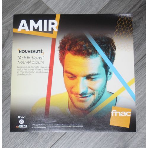 Plv 30x30cm Souple Amir Addictions / Magasins Fnac 2017