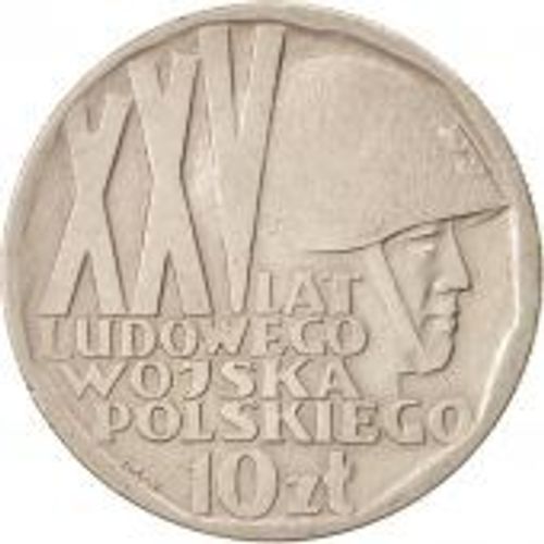10 Zlotych 1968 , Pièce Des 25 Ans De L'armée Du Peuple