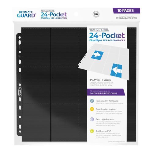 Ultimate Guard 24-Pocket Quadrow Pages Side-Loading Noir (10)