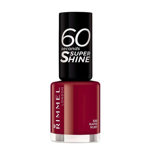 Rimmel London 60 Seconds Super Shine Nail Lacquer 320 Rapid Ruby 