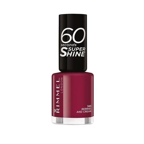 60 Seconds Super Shine #340-Berries And Cream - Rimmel London - Crayon Blanc Pour Ongles 