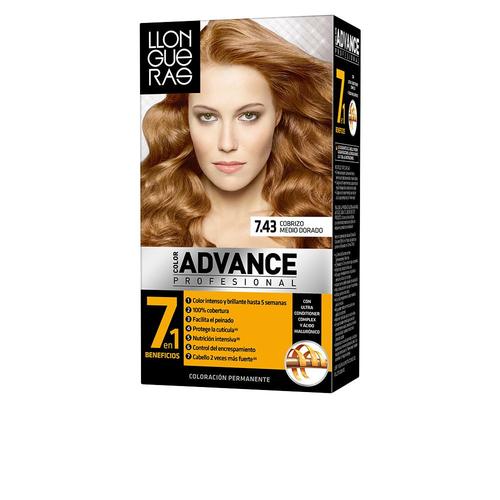 Llongueras Color Advance Hair Colour 7,43 Cobrizo Medio Dorado 