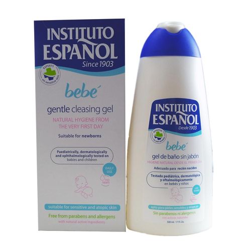 Instituto Espaã±Ol Gel De Bain Pour Bã©Bã© Sans Savon Peau Sensible Sans Allergã¿Nes 500ml 