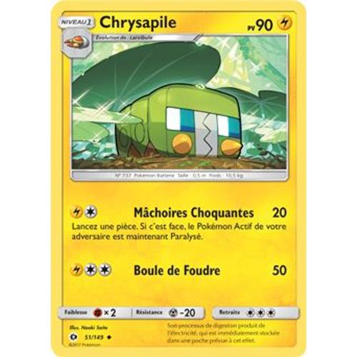 Pokémon - 51/149 - Chrysapile - Sl1 - Soleil Et Lune - Peu Commune