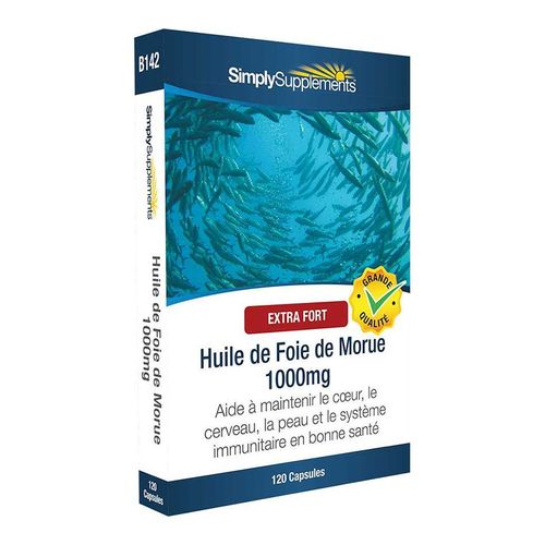 Huile De Foie De Morue 1000mg | 120 Gélules | Fabriqué Au Royaume-Uni 